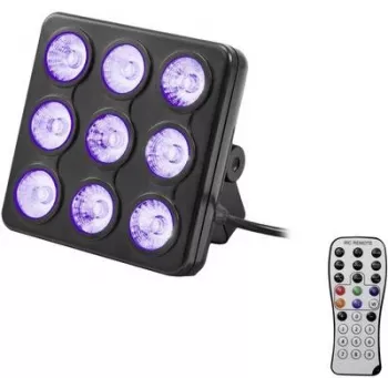 Luce a effetto LED EUROLITE modello 42110199 con 9 LED, controllo DMX
