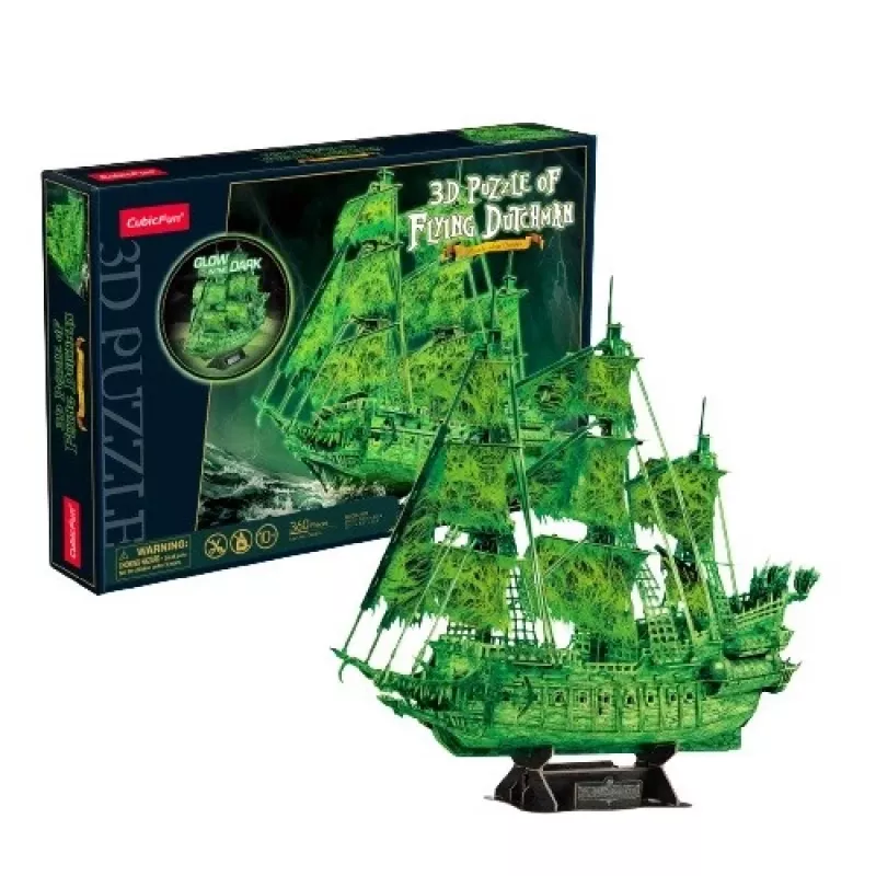 Puzzle 3D modello Olandese Volante, che brilla al buio, cubicfun 306-T4041H