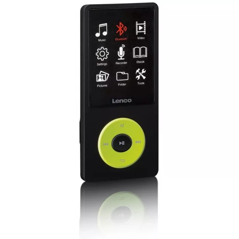 Lettore MP3 Lenco Xemio-860GN 8 GB nero/verde lime LCD 18h di riproduzione