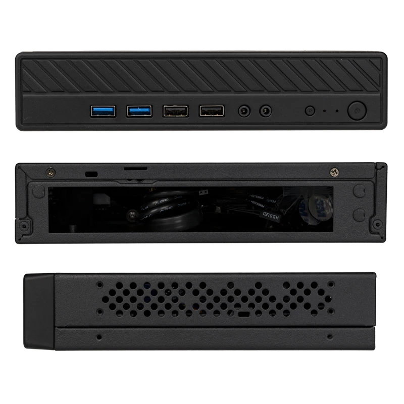 Akasa Cypher MX3 - mini-tower - PC - SGCC - nero - Thin Mini-ITX - disco fisso - alimentazione (A-ITX38U3-M1B)
