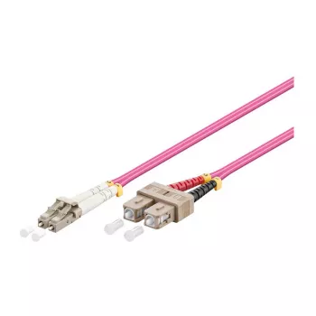 Cavo patch fibra ottica Duplex OM4 (Multimode, 50/125) LC/SC, LSZH, polarità reversibile, 0,5 m, Good Connections®