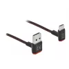 Cavo USB DeLOCK EASY-USB 2.0 Type-A maschio su Type-C maschio angolato 0,5m nero