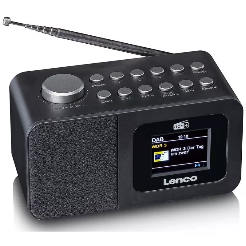 Lenco CR-625BK radiosveglia DAB+/FM con Bluetooth e ricarica wireless, nero