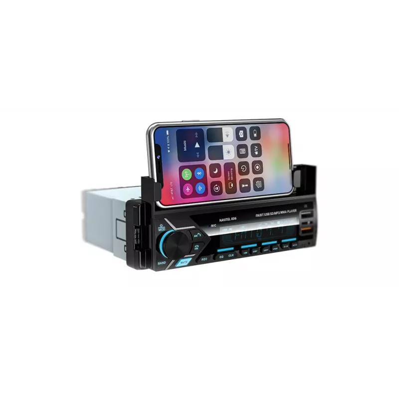 Ricevitore multimediale digitale per auto Navitel RD6 — lettore audio 4x45 W, riproduzione da fonti digitali ed esterne, installazione Single-DIN