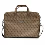 Borsa per laptop GUESS GUCB15P4TW 16 pollici marrone Saffiano con logo triangolo 4G