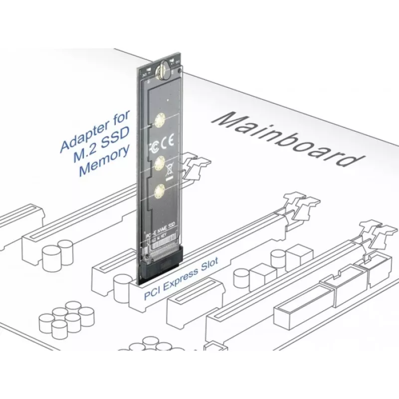 Adattatore DELOCK PCI Express x1 a M.2 Key M 64105