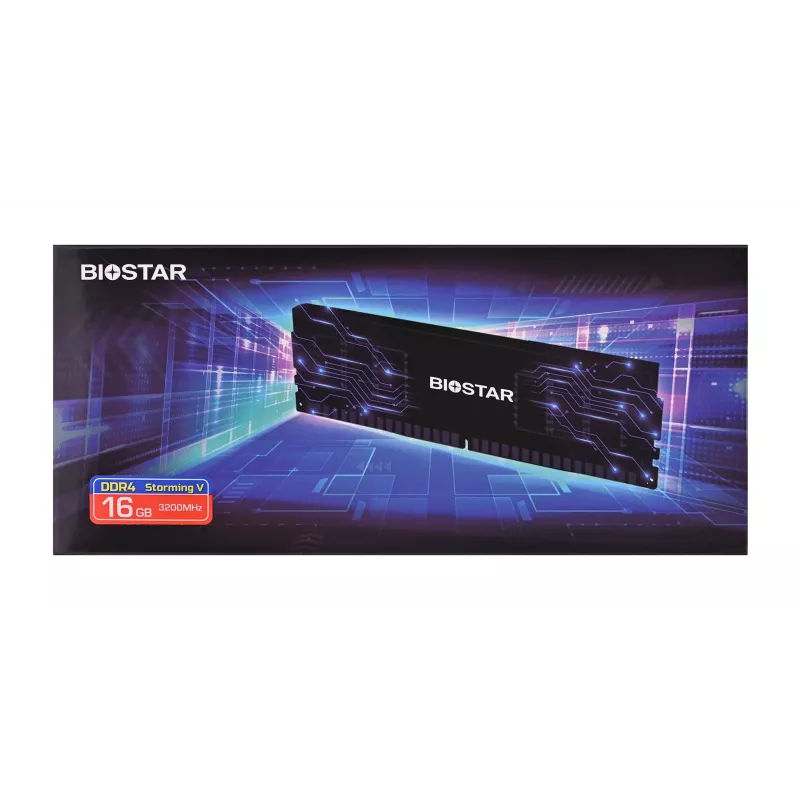 RAM DDR4 desktop BIOSTAR 16GB 3200MHz con dissipatore (modello DO32NU4H16)