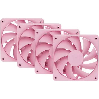 Ventola per raffreddamento computer HYTE FA12-SM-4 120 mm, 1500 giri/min, 72 m³/h, 1,6 mmH2O, FDB, rosa, 4 pz.