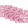 Ventola per raffreddamento computer HYTE FA12-SM-4 120 mm, 1500 giri/min, 72 m³/h, 1,6 mmH2O, FDB, rosa, 4 pz.