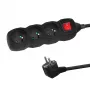 Prolunga elettrica ESPERANZA ELK210K — cavo 1,5 m, 3 prese AC tipo E, spina angolare, interno, nero
