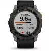 Orologio sportivo Garmin Enduro 2 Sapphire Solar 35 mm, schermo tattile MIP 1,4" 280 x 280, 32 GB, GPS, Wi-Fi, cassa in titanio DLC Carbon Grey, cinturino nero