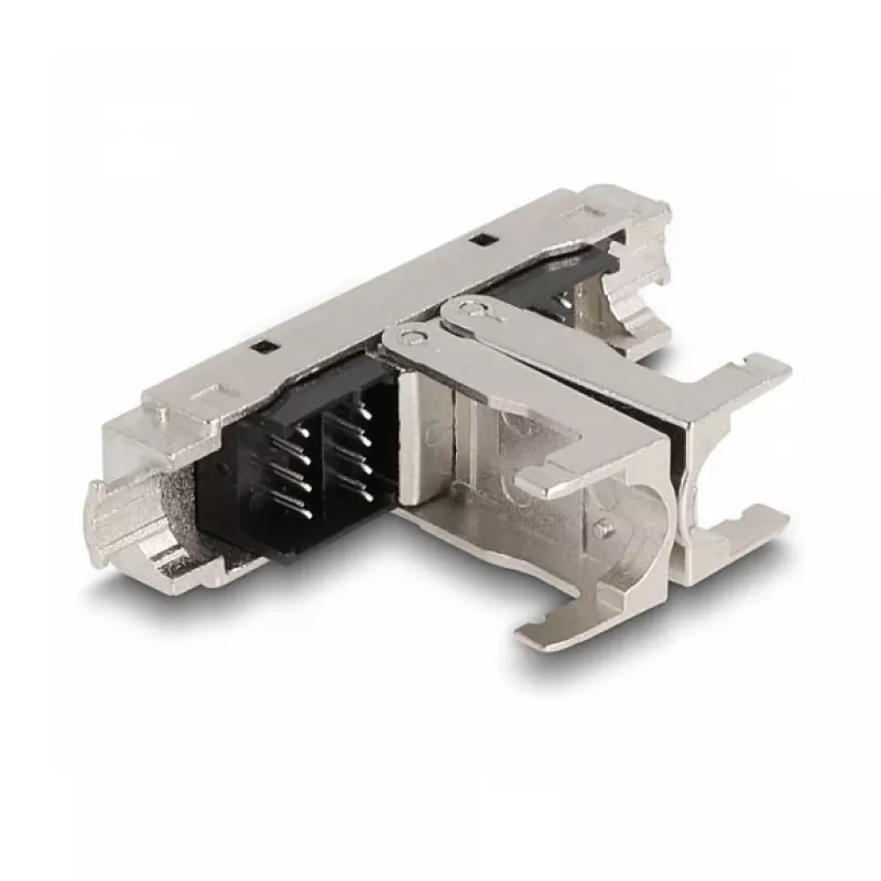 Giunto RJ45 DeLOCK LSA a LSA Cat.6A senza attrezzi nero