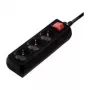 Hama 00108816 protezione da sovratensione nero 3 uscite AC 230 V 3 m