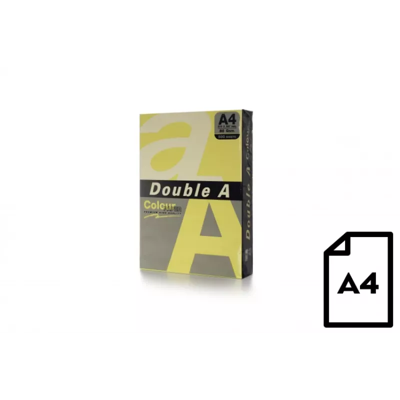 Carta colorata Double A, 80g, A4, 500 fogli, burro