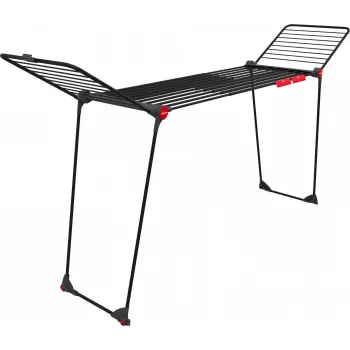Stendibiancheria VILEDA Infinity Flex Ultimate telescopico — nero, alluminio rivestito, 30 m di superficie di asciugatura, pieghevole, ruote