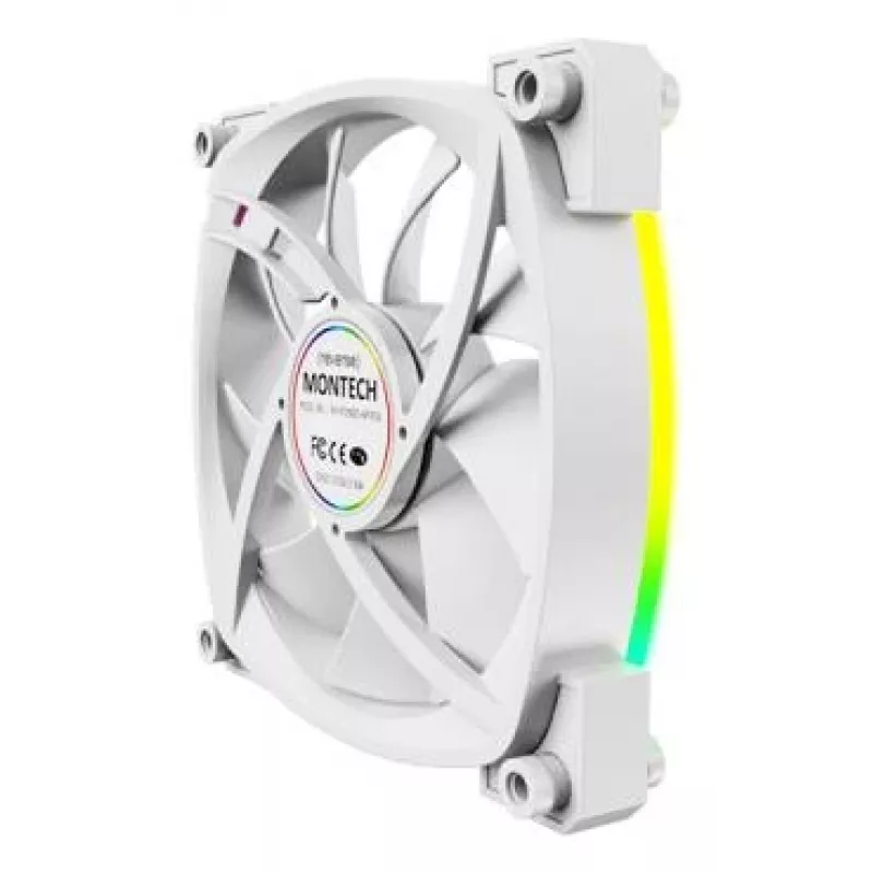 Montech RX120 PWM ventola per case PC 12 cm bianco 3 pz.