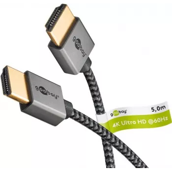 Goobay cavo HDMI High-Speed Slim con Ethernet - 4K/60Hz (75755)