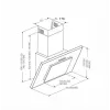Cappa aspirante AKPO WK-4 Schwarz 2.0 60 GRAY/ Schwarz GLASS T300 Linear LED/Controller