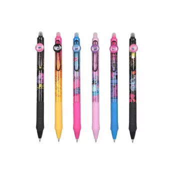 Penna a sfera retrattile cancellabile con rivestimento in gomma CoolPack Disney Stitch nero