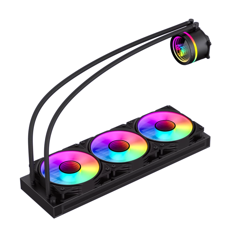 Gamemax | Dissipatore a liquido per CPU | ICEBURG 360 INFINITY | nero