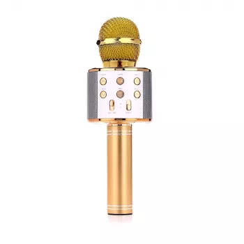 Microfono MANTA MIC10-G oro cardioide portatile — condensatore cardioide, design a mano