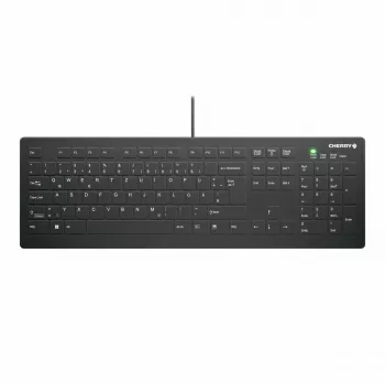 CHERRY AK-C8112 Medical USB QWERTZ tedesco nero bianco tastiera full-size