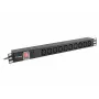 Unità di distribuzione di corrente LANBERG PDU-10I-0200-IEC-BK — 10 uscite C13, cavo 2 m, 10 A, 2500 W, nero