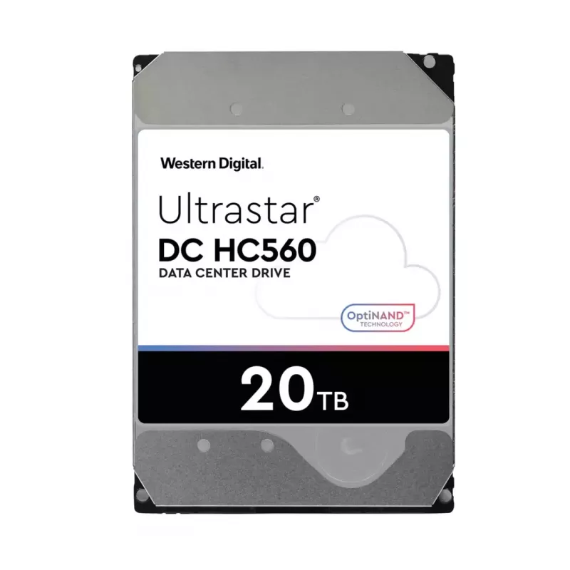 WD Ultrastar DC HC560 - disco rigido - 20TB - interno - 3.5 (8,9 cm) - SATA 6Gb/s - 7200 giri/min - buffer: 512MB (0F38785)