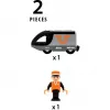 Treno passeggeri BRIO 63604700 arancione-nero, set treno giocattolo in legno, compatibile con binari BRIO
