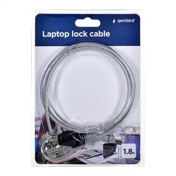 Lucchetto a cavo Gembird LK-K-01 per notebook (con chiave) 1,8 m