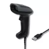 Lettore di codici a barre portatile QOLTEC 50863 — scanner 1D/2D, USB con cavo, sensore LED, nero, 5V, cavo 1,8 m