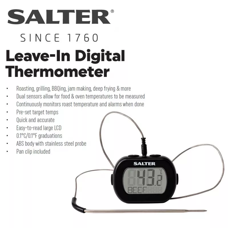 Termometro digitale a lettura istantanea Salter 515 BKCR, impermeabile, per alimenti