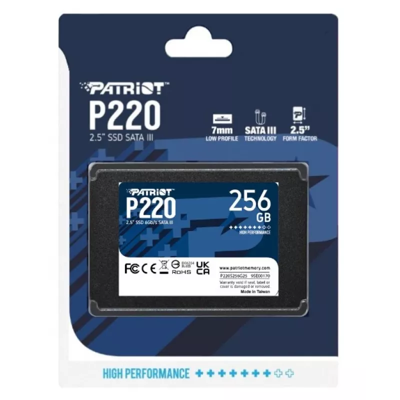 Unità SSD Patriot P220 256 GB 2,5 pollici SATA III