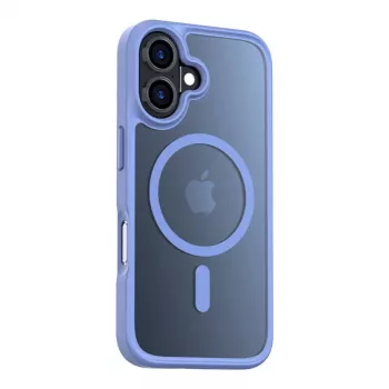 Custodia per telefono Torras Guardian Magnetic Series per iPhone 16, blu, compatibile magneticamente, profilo sottile