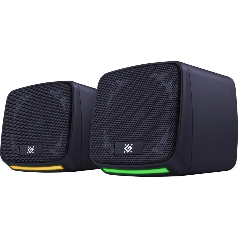 Defender J3 2.0 altoparlanti per PC, 6 W, LED, alimentazione USB, AUX, 90–20000 Hz, neri