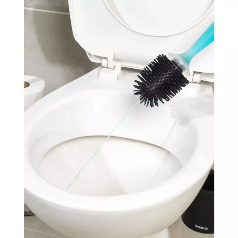 Spazzola per WC Beldray LA033996UFFEU7 Antibac Grigio, spazzola antibatterica per la pulizia del WC