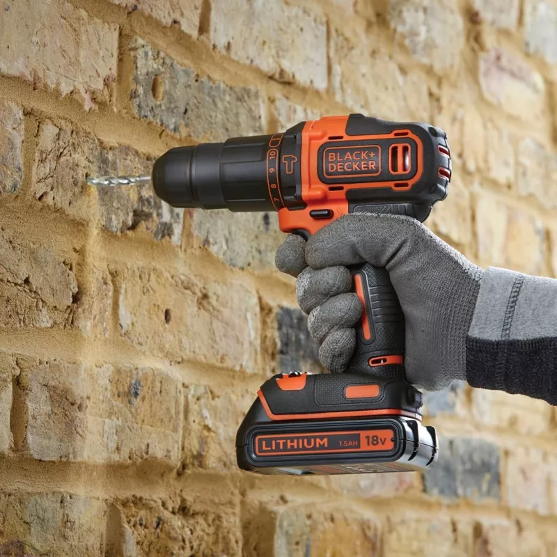 Black & Decker BDCHD18KB-QW Trapano senza chiave nero, arancione