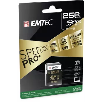 Scheda di memoria Emtec 256GB SDXC UHS-II ECMSD256GUHS2V60