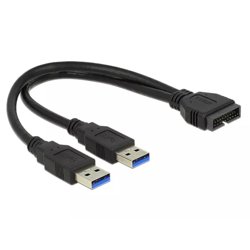 Cavo USB DeLOCK 0,25m USB3.0/2xUSB3.0 83910