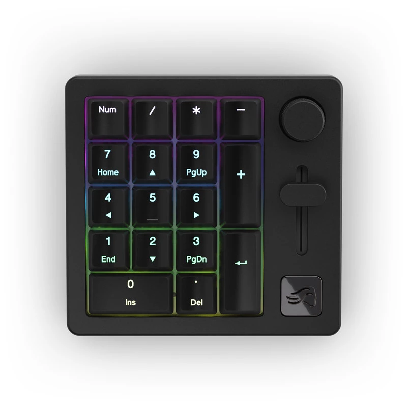 Numpad con filo/senza filo Triton Glorious GMMK Wireless Numpad — switch meccanici Fox, nero