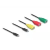 Hub USB DeLOCK 4 porte USB 2.0 con cavo USB Type-C su 3 x USB-A femmina + 1 x USB-C maschio