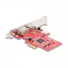 DeLOCK 90738 Adattatore PCIe Firewire interno IEEE 1394 rosso