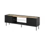 Mobile RTV EF ONDA 180x40x39-58 nero (da terra o da parete)