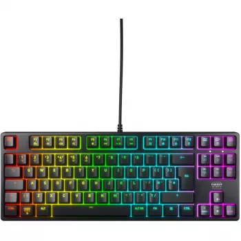 No name K4V2 tastiera TKL – design compatto tenkeyless, con filo, nero, layout UK