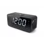 Radiosveglia Muse M-192 CR — orologio digitale, sintonizzatore FM, display LED 1,8 pollici, legno nero, AC 100–240V, backup AAA