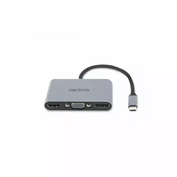 DICOTA D32064 dock station per dispositivi mobili tablet/smartphone/laptop argento