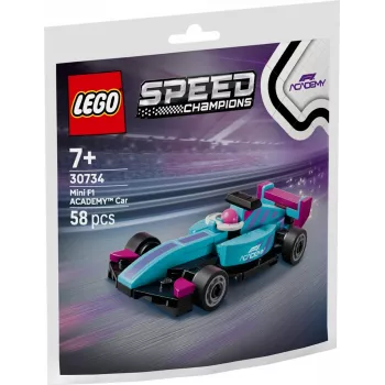 30734 Speed Champions F1 ACADEMY Mini-auto, giocattolo da costruzione Polybag