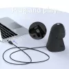 Lettore di codici a barre da tavolo Qoltec per codici 1D e 2D, scanner QR, nero