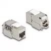 DeLOCK modulo keystone RJ45 connettore femmina a LSA Cat.6A con LED argento-bianco