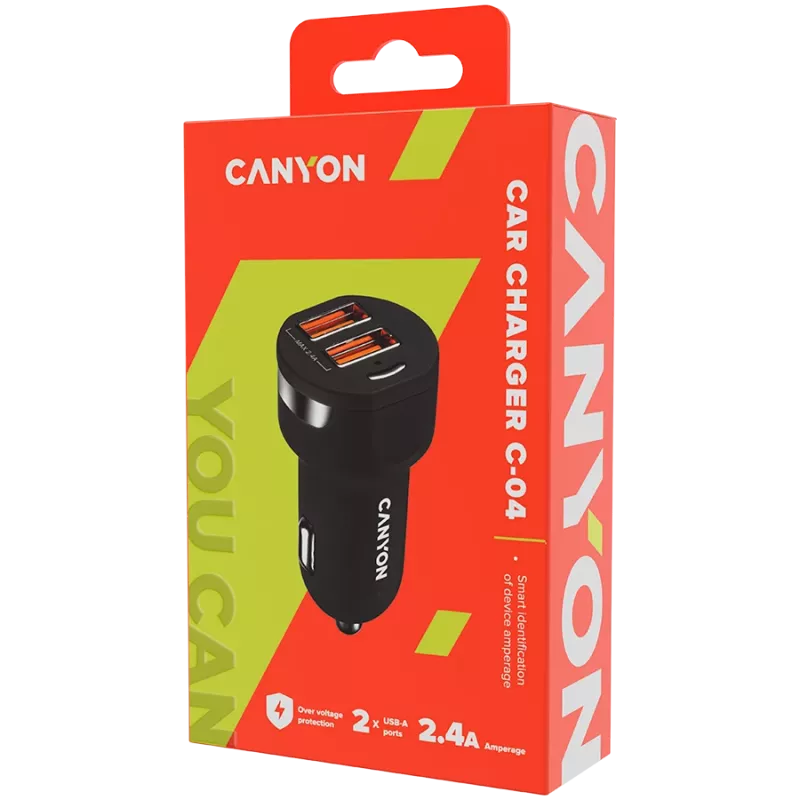 Caricabatterie per auto Canyon CNE-CCA04B